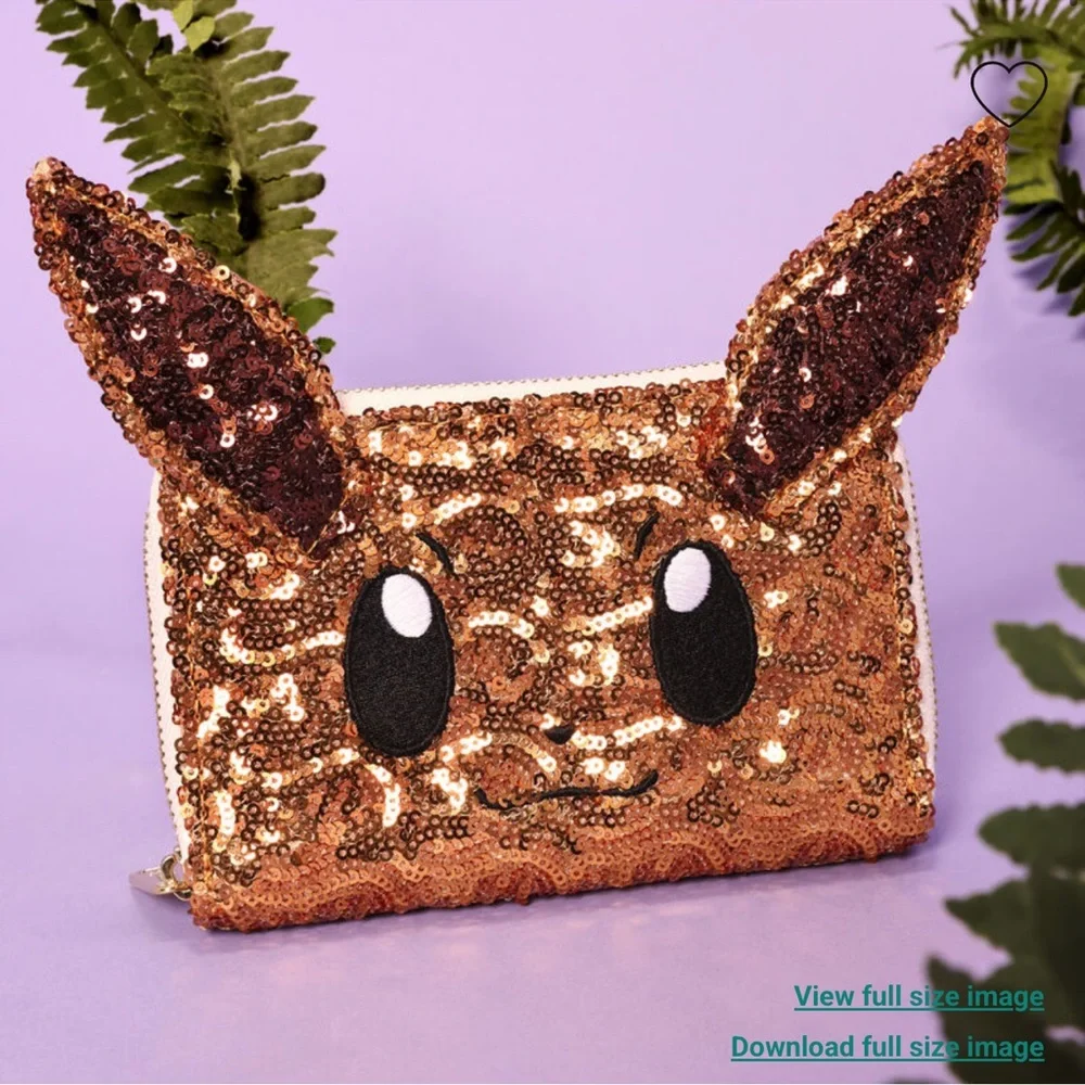 Loungefly Pokémon Exclusive Eevee Sequin Cosplay Mini Backpack & Wallet Set